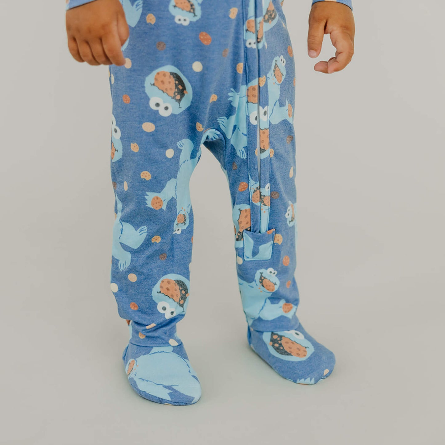 Zip-Up Footie Pajama - Cookie Monster