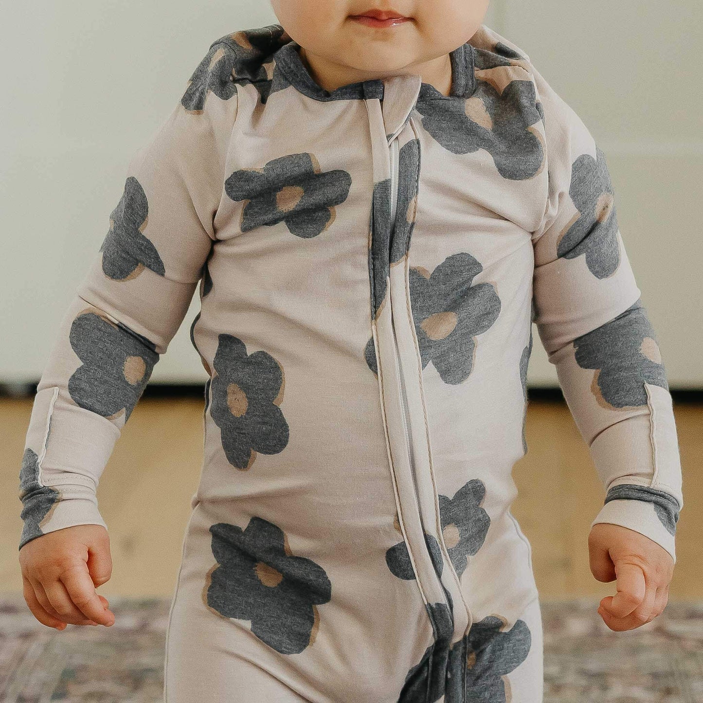 Zip-Up Footie Pajama - Gemma In Tan