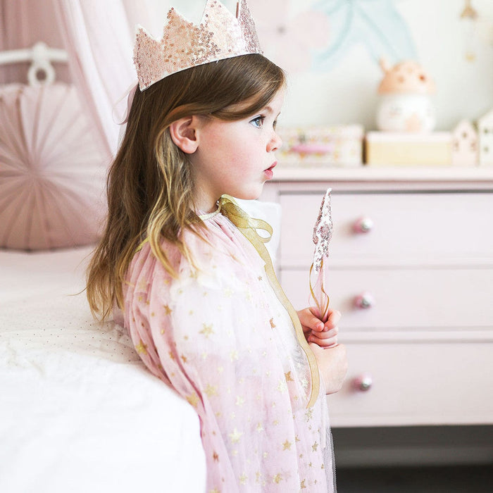 Alimrose Tulle Star Cape Blush Pink