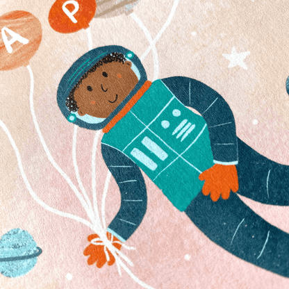 Astronaut Happy Birthday Card