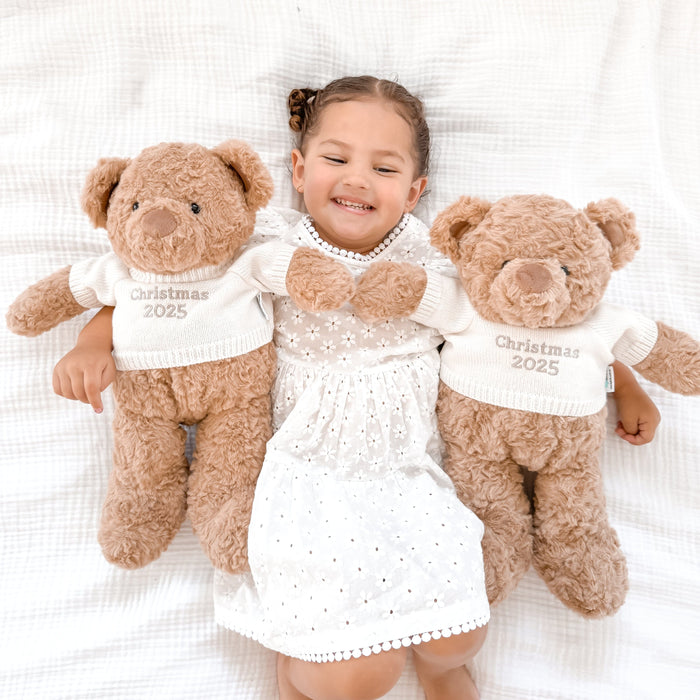 Biscuit the Bear with Sweater Ivory
