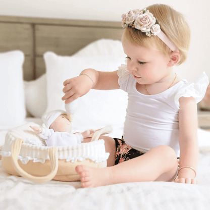 Bonikka Carry Cot With Baby Doll, Bottle & Blanket