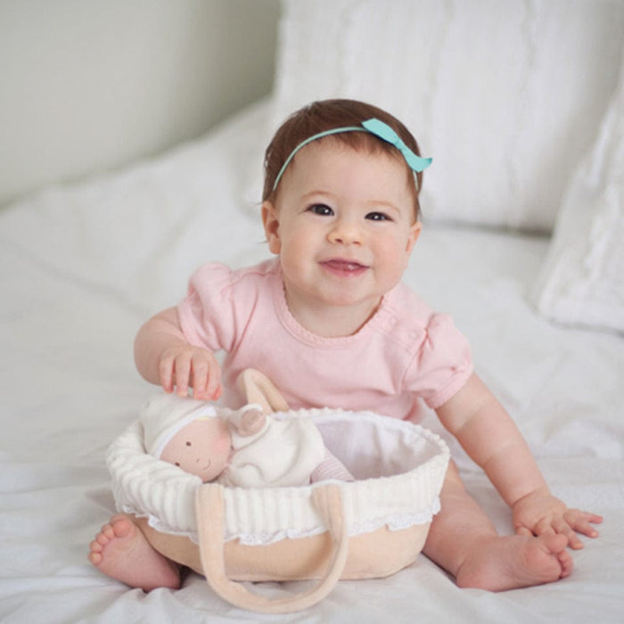 Bonikka Carry Cot With Baby Doll, Bottle & Blanket