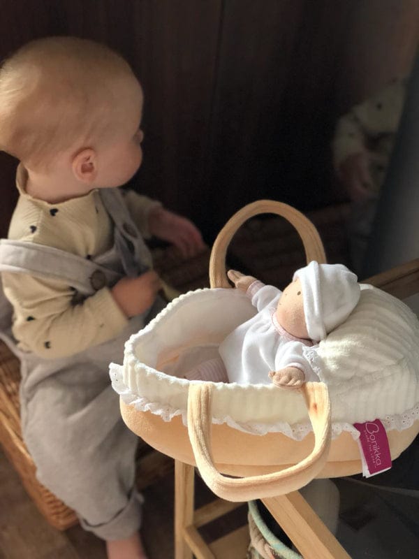 Bonikka Carry Cot With Baby Doll, Bottle & Blanket