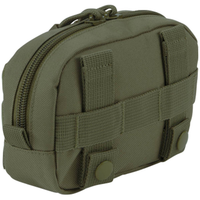 rear of brandit compact molle pouch olive green