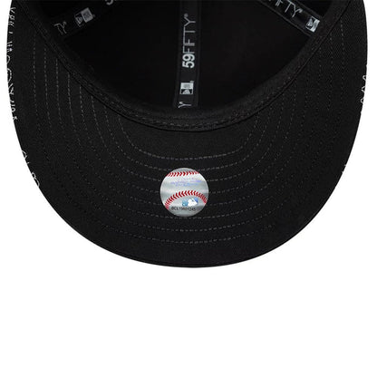 Pictured is this MLB All Over Paisley Chicago White Sox Low Profile 59FIFTY Fitted cap in black. 7