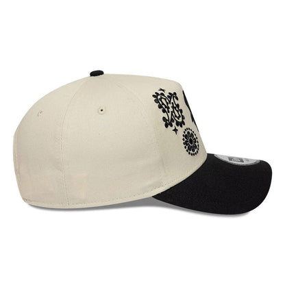 Pictured is this MLB Paisley Chicago White Sox 9FORTY E-Frame cap in cream & black. 5
