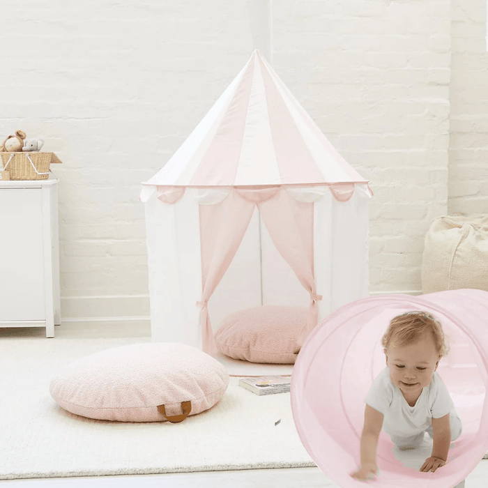 Circus Tent with 2pcs BAYLEY Teddy Boucle Cushion Bundle Blush Pink