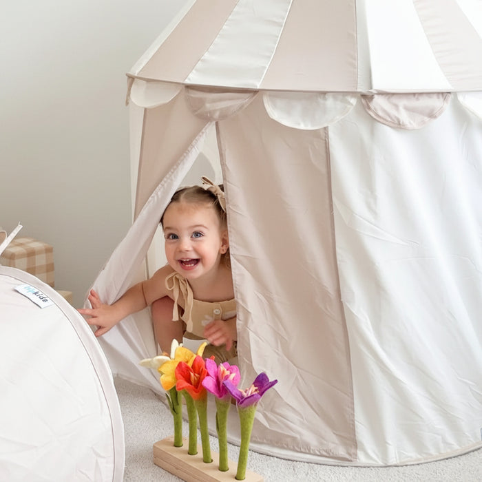 Circus Tent with Play Tunnel Bundle Nougat