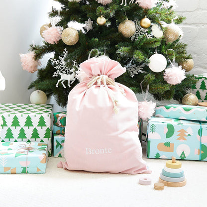 Corduroy SANTA SACK blush pink