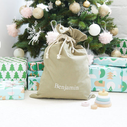 Corduroy SANTA SACK bay leaf