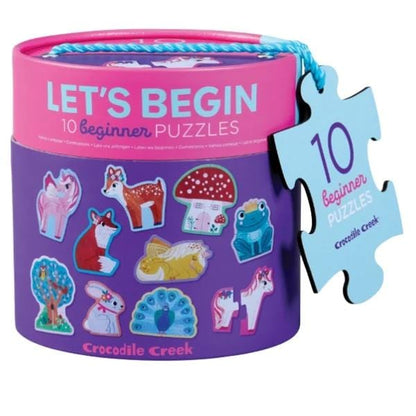 Crocodile Creek Let's Begin 2 pc Puzzle - Unicorn