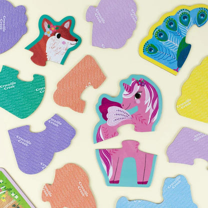 Crocodile Creek Let's Begin 2 pc Puzzle - Unicorn