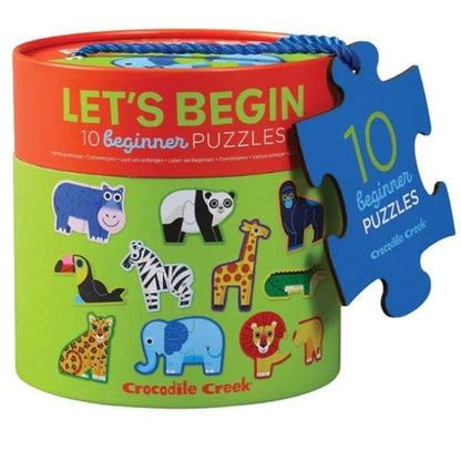 Crocodile Creek Let's Begin Puzzle 2 pc - Jungle