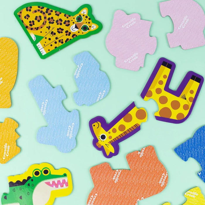 Crocodile Creek Let's Begin Puzzle 2 pc - Jungle