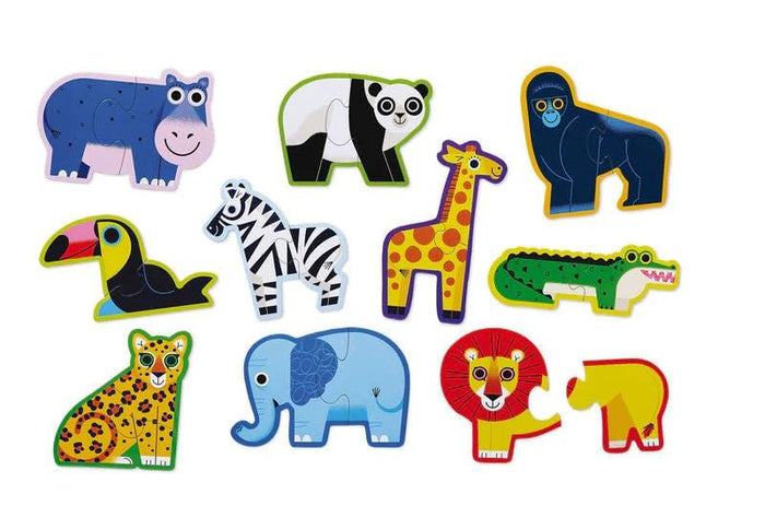 Crocodile Creek Let's Begin Puzzle 2 pc - Jungle