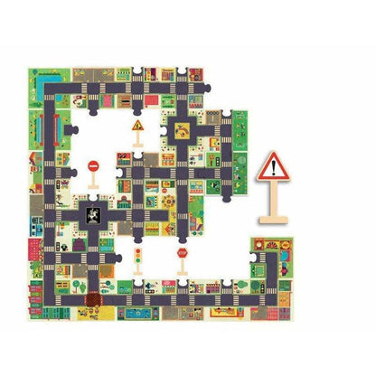 Djeco City Road 24pc Giant Puzzle-