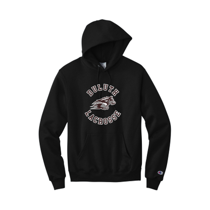 Duluth Lacrosse - Adult Champion® Powerblend® Pullover Hoodie with full color heat transfer logo