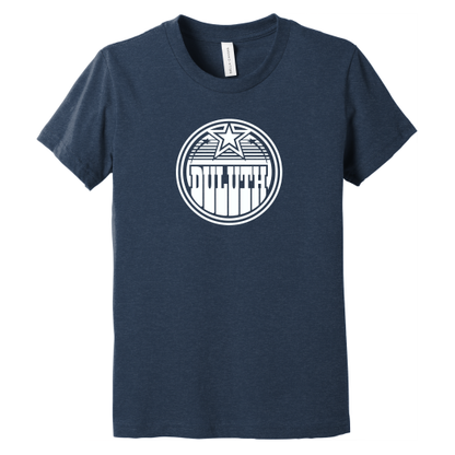 Duluth Squirts Hockey - BELLA+CANVAS BC3001cvc Youth and Adult Jersey Short Sleeve Tee with 1 color Duluth Hockey Circle logo