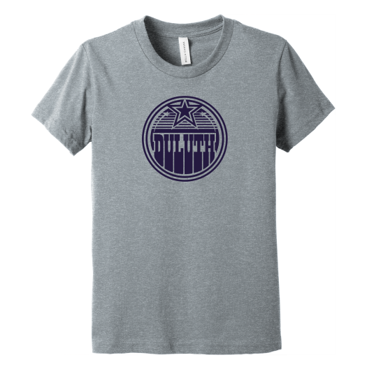 Duluth Squirts Hockey - BELLA+CANVAS BC3001cvc Youth and Adult Jersey Short Sleeve Tee with 1 color Duluth Hockey Circle logo