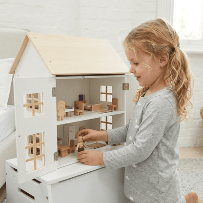 ELSA Doll House with Furniture & Doll Family Set