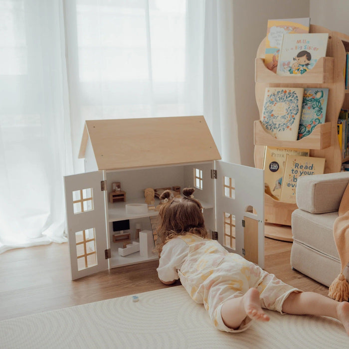 ELSA Doll House with Furniture & Doll Family Set