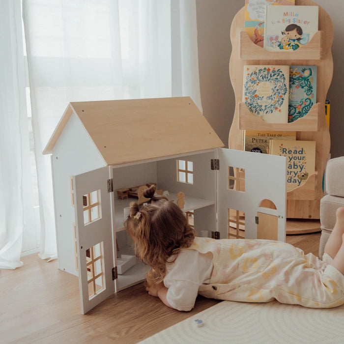 ELSA Doll House with Furniture & Doll Family Set