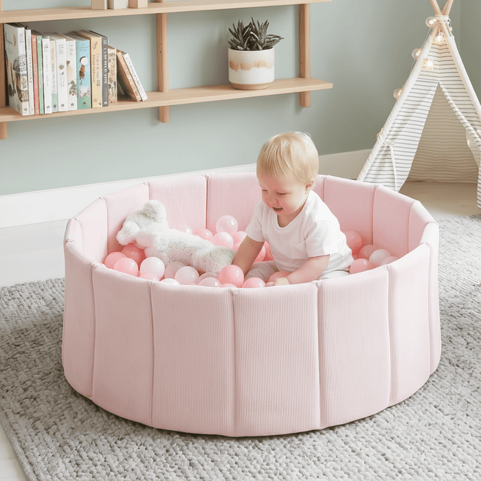 Foldable Corduroy Ball Pit Blush Pink