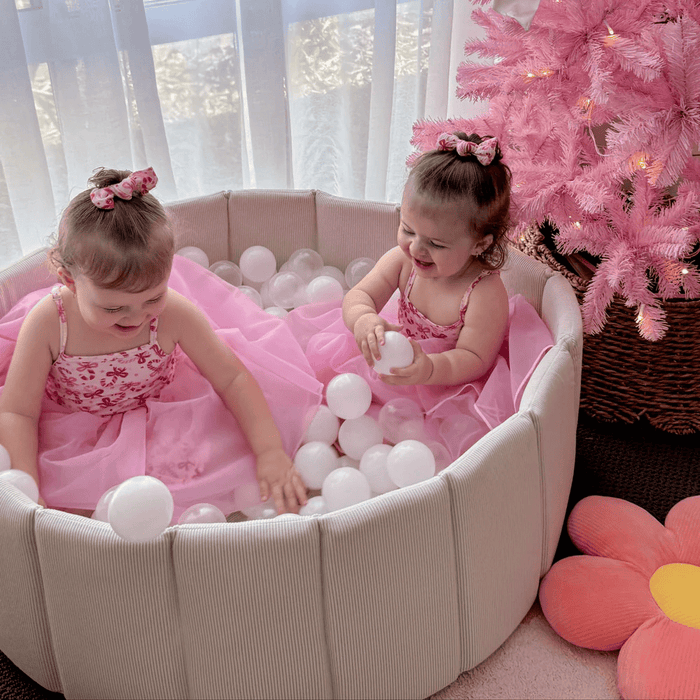 Foldable Corduroy Ball Pit Ivory