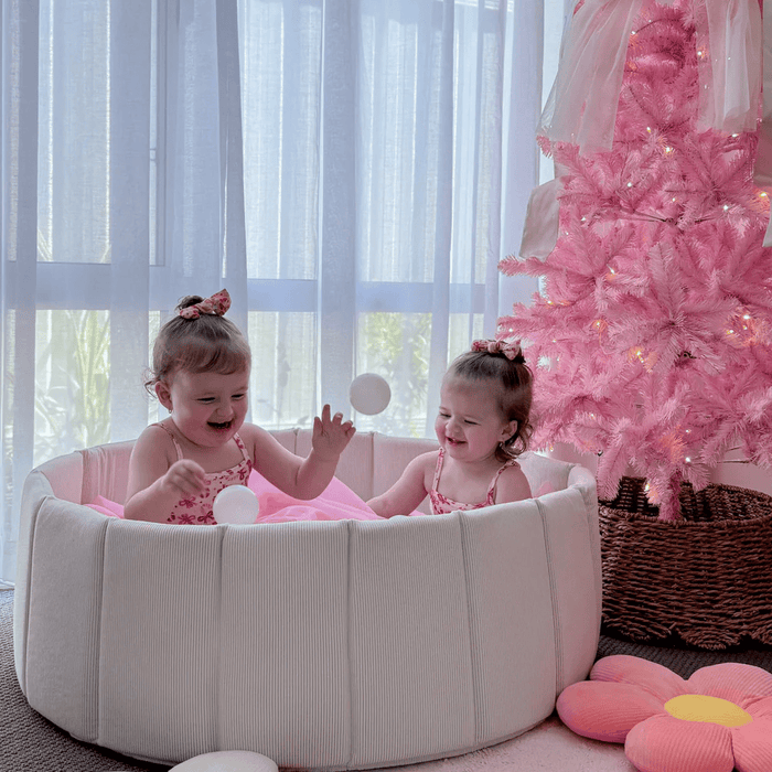 Foldable Corduroy Ball Pit Ivory