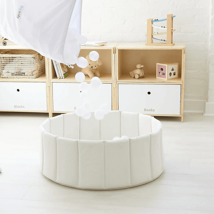 Foldable Corduroy Ball Pit Ivory