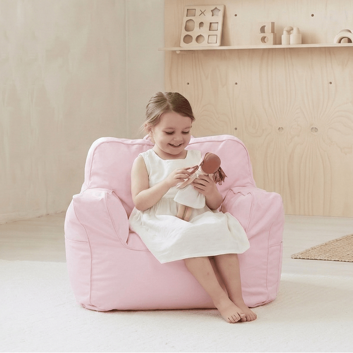 Franklyn Cotton Canvas Beanbag Pale Pink