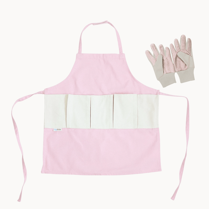 Garden Apron & Glove Set Blush Pink
