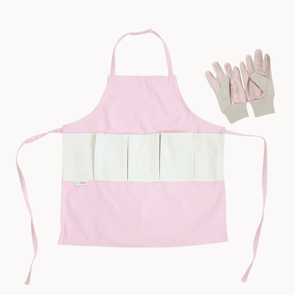 Garden Apron & Glove Set Blush Pink