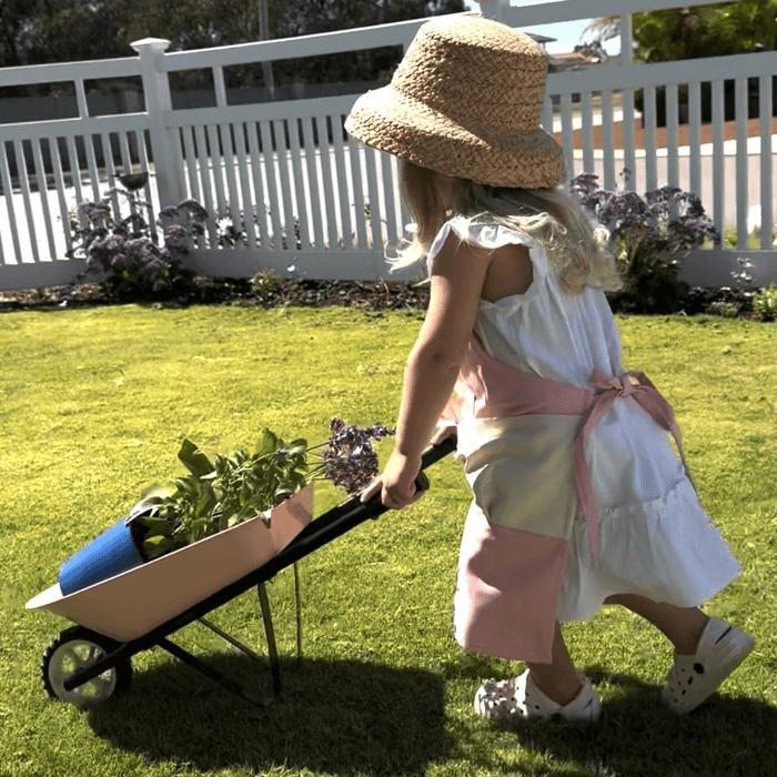 Garden Apron & Glove Set Blush Pink