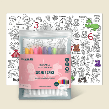 HeyDoodle Reusable Silicone Drawing Mat Sugar and Spice