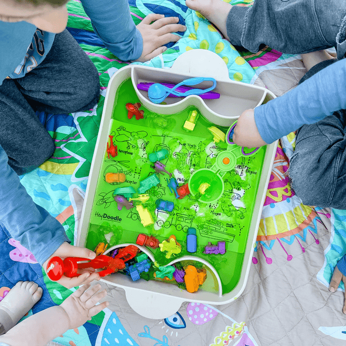 HeyDoodle Reusable Silicone MiniMat Toot Toot Honk
