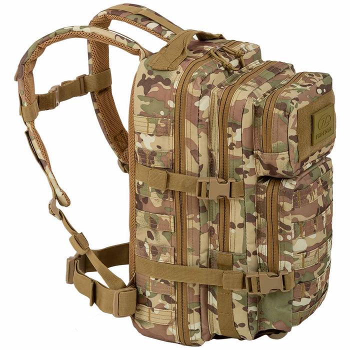 right side of highlander recon 28l pack hmtc camo