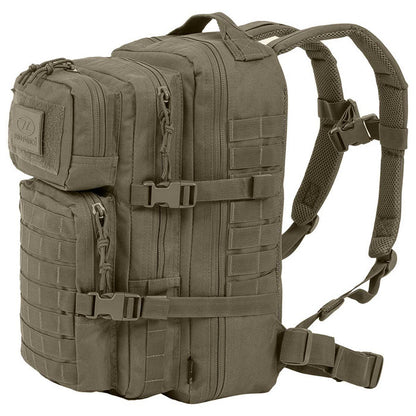 side compression straps on highlander 28l ranger green rucksack