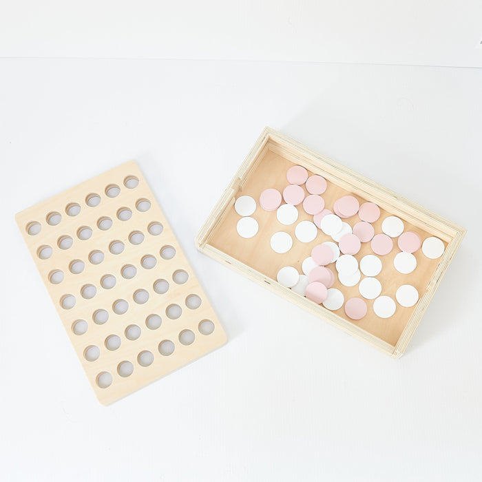 HipKids 4 in a Row White/Pink
