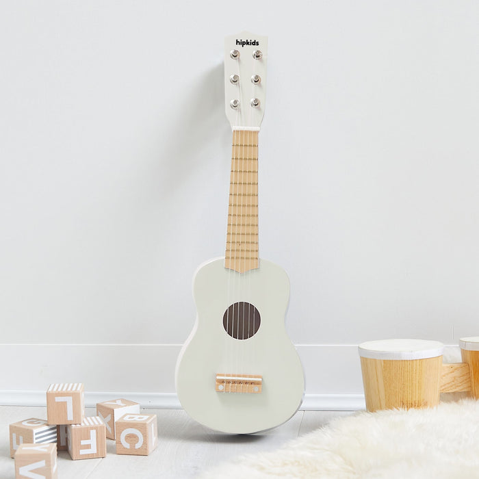 HipKids Wooden Toy Guitar Ivory