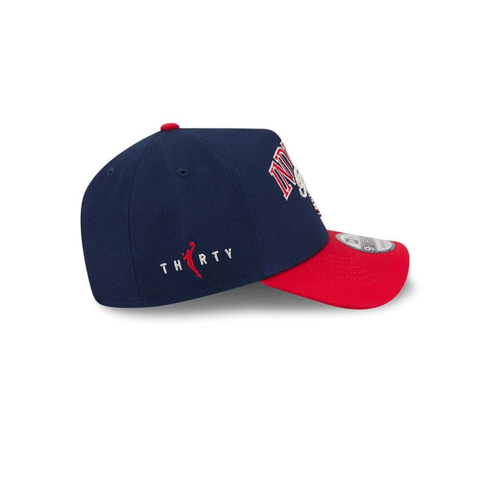 Pictured is this WNBA Tip Off 2026 Indiana Fever 9FORTY A-Frame cap in navy. 4