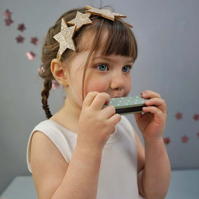 JaBaDaBaDo Harmonica Green Stripes
