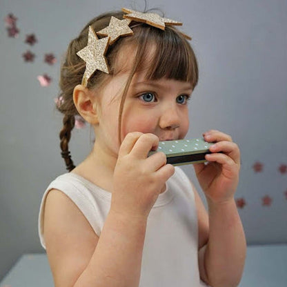 JaBaDaBaDo Harmonica Green Stripes