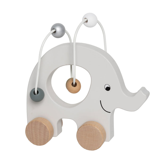 JaBaDaBaDo Pull Elephant with Abacus Silver