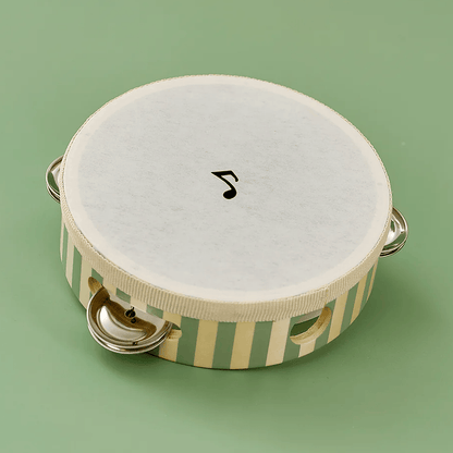 JaBaDaBaDo Tambourine Drum Green Stripes