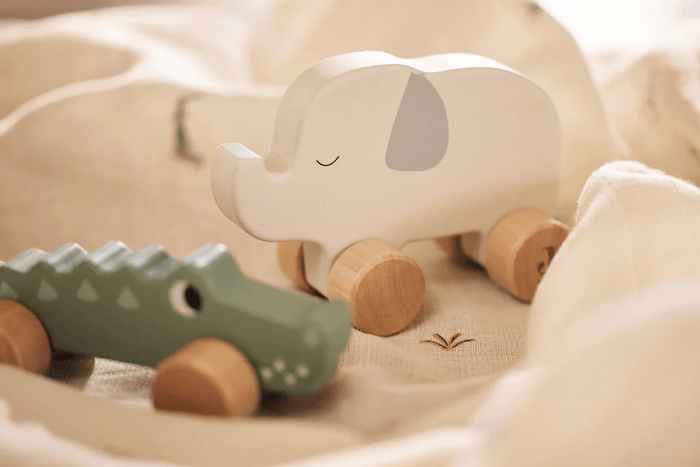Jollein Wooden Crocodile on Wheels