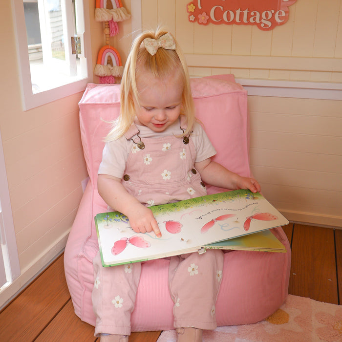 JUNO Corduroy Bean Bag Blush Pink