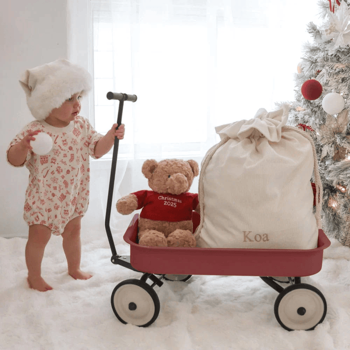 Kids Steel Toy Wagon Cherry Red