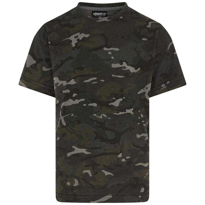 kombat kids tshirt black btp camouflage